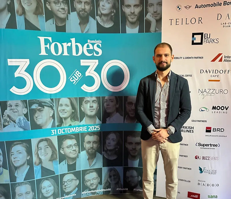 Călin Roman la gala Forbes 30 sub 30 România